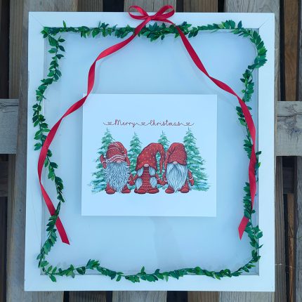 ΤΡ49Β6 | Λευκό Κάδρο Νάνοι (40x45cm)