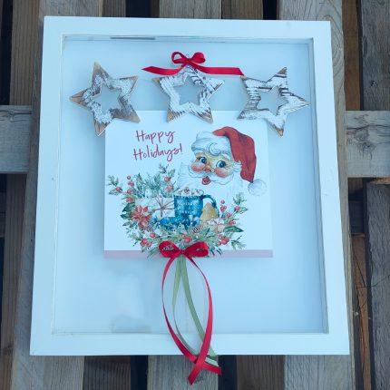 ΤΡ49Β1 | Λευκό Κάδρο Άγιος Βασίλης (40x45cm)