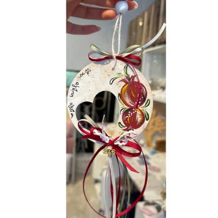 Ξύλινο Γούρι Στολισμένο & Ζωγραφισμένο στο Χέρι (10cm) | ΖΤ78Χ3