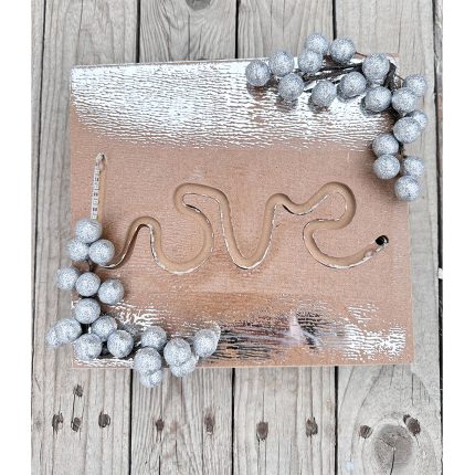 ΧΡ64 | Χριστουγεννιάτικο Κουτί Φωτιζόμενο με Ασημί Κλαδάκι