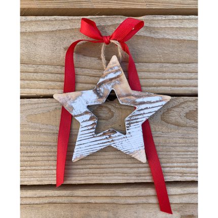 Τ88Χ | Αστέρι Ντεκαπέ με Κόκκινη Κορδέλα (10cm)