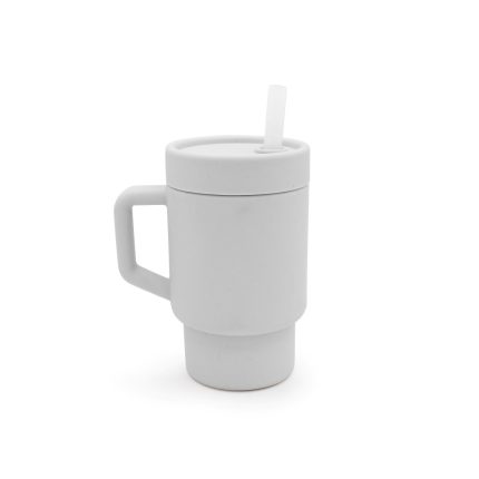 Melii – Παγούρι Σιλικόνης με Καλαμάκι Tumbler Γκρι