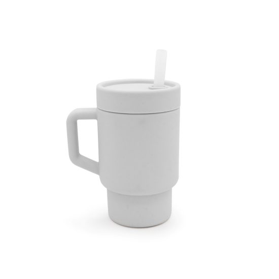 Melii – Παγούρι Σιλικόνης με Καλαμάκι Tumbler Γκρι