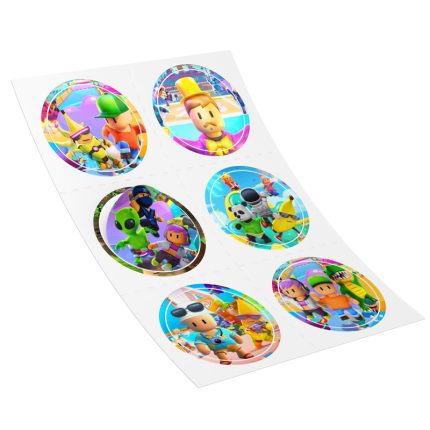 Αυτοκόλλητα Stumble Guys 6τμχ (7cm) | P5531121