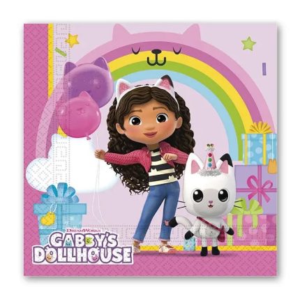 Χαρτοπετσέτες Gabby’s Dollhouse 20 τμχ (33 x 33 εκ) | 95757