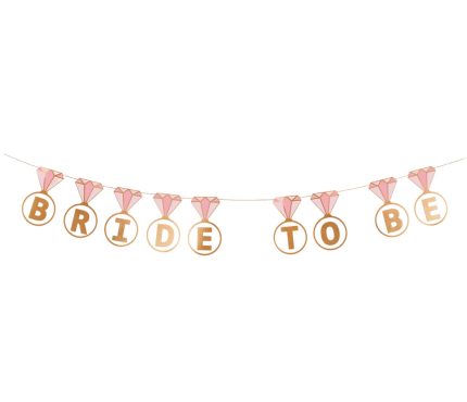 Γιρλάντα Bachelor “Bride to Be” με Mονόπετρα (250 x 16.5 cm) | GRL102