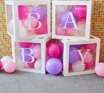 Κουτιά Διακόσμησης για Mπαλόνια BABY | B735BW