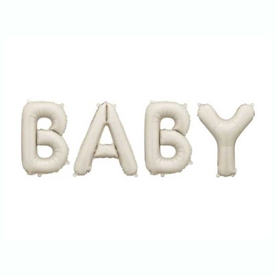 55″ Μπαλόνι φράση ‘Baby’ Μπεζ (140 cm x 43 cm) | FB277T-013