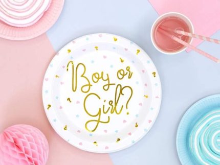 Πιάτα για Gender Reveal “Boy or Girl” 23εκ (6 τμχ) | TPP44