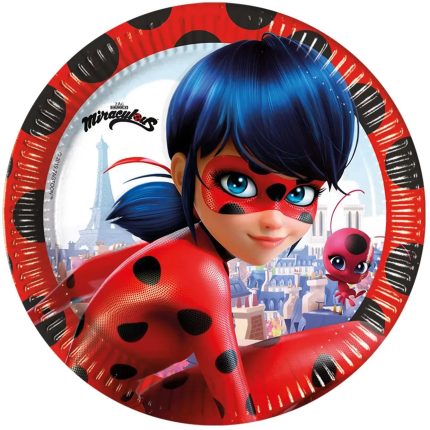 Πιάτα Φαγητού Miraculous Ladybug 8 τμχ (23εκ) | 93444