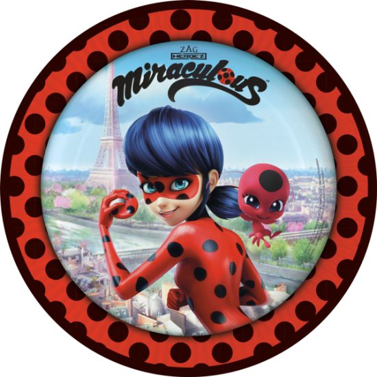 Πιάτα φαγητού Miraculous Ladybug 8 τμχ (23εκ) | 9902873-66