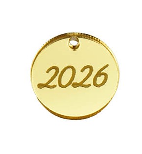 2026 Plexiglass Χρυσό Καθρέφτης 10τμχ 2εκ - Kaliso