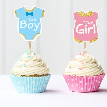 Topper Cupcake για Gender Reveal (6 τμχ) 5,5εκ | P25917