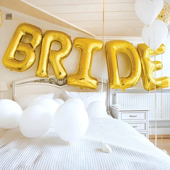 Τεράστια Xρυσά Mπαλόνια Bride (5 τεμ) | Bride