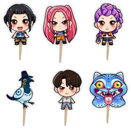 Οδοντογλυφίδες K-Pop Demon Hunters 6τμχ (5,5cm) | P25917