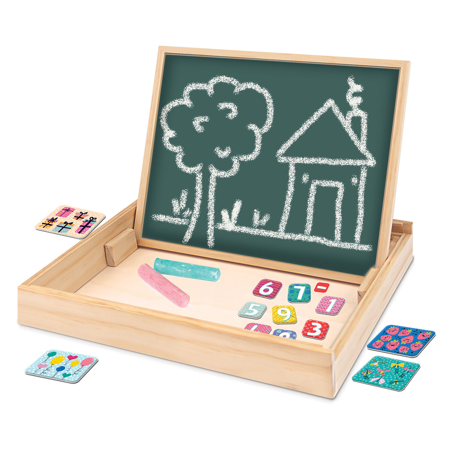 HappiHobbi Magnet Ξύλινος Μαγνητικός Επιτραπέζιος Πίνακας 2 Όψεων Με 35 Εκπαιδευτικούς Μαγνήτες 3+ - As Company HappiHobbi Magnet Ξύλινος Μαγνητικός Επιτραπέζιος Πίνακας 2 Όψεων Με 35 Εκπαιδευτικούς Μαγνήτες 3+ - As Company