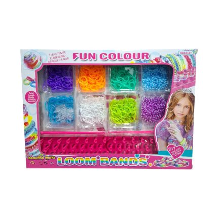 Λαστιχάκια Fun Colour Loom Bands 1600τμχ J197-1 (35m x 25cm) 3+ - Martin Toys