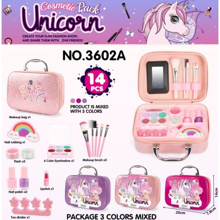 Βαλιτσάκι Ομορφιάς Μεταλλικό Unicorn Τυχαία Απόχρωση 14τμχ 3602Α (20cm x 14cm) 5+ - Martin Toys