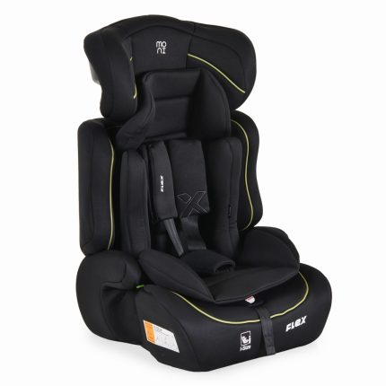 Moni Κάθισμα Αυτοκινήτου Flex 76-150cm (9-36kg) Black with Green Line 3801005153626