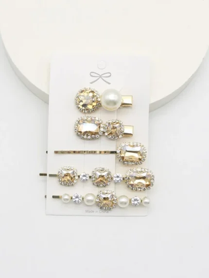 Αξεσουάρ Μαλλιών με Πέρλες Allison 5τμχ | AC138