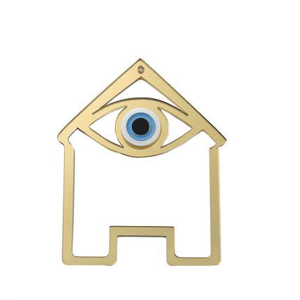 Σπιτάκι Διάτρητο Plexiglass με Μάτι 10cm Χρυσό Καθρέφτης GO1/31408 - Kaliso