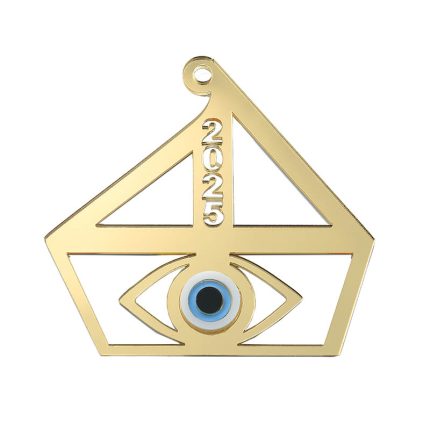 Καράβι Διάτρητο Plexiglass με Μάτι 10cm Χρυσό Καθρέφτης GO2/61404 - Kaliso