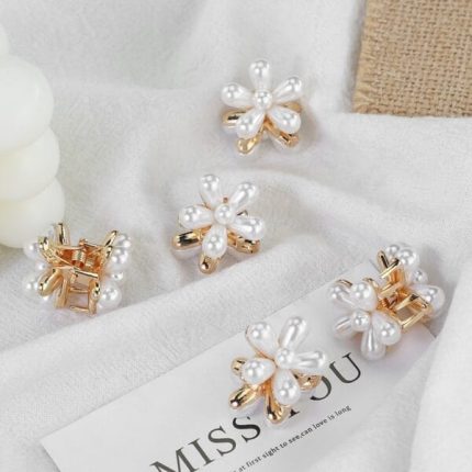 Κλαμεράκια σε Σχήμα Λουλουδιού Alora 5τμχ (2x2cm) | AC02