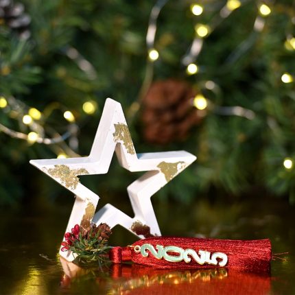 Κεραμικό Αστέρι με Φύλλα Χρυσού 11cm K12S/34308 - Kaliso