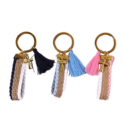 Μαρτυρικό Μπρελόκ με Σταυρό και Φούντα Χρυσό (50τμχ) | MAN15M/50/10529 Kaliso