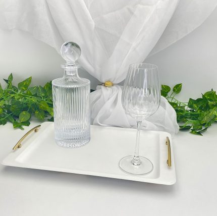 Ολοκληρωμένο Σετ Γάμου Στέφανα - Καράφα - Ποτήρι - Δίσκος | STG8779