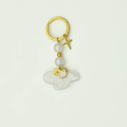 Μαρτυρικό Μπρελόκ Λουλούδι με Πέρλες Λευκό (50τμχ) | WIT1016/50/90558 Kaliso
