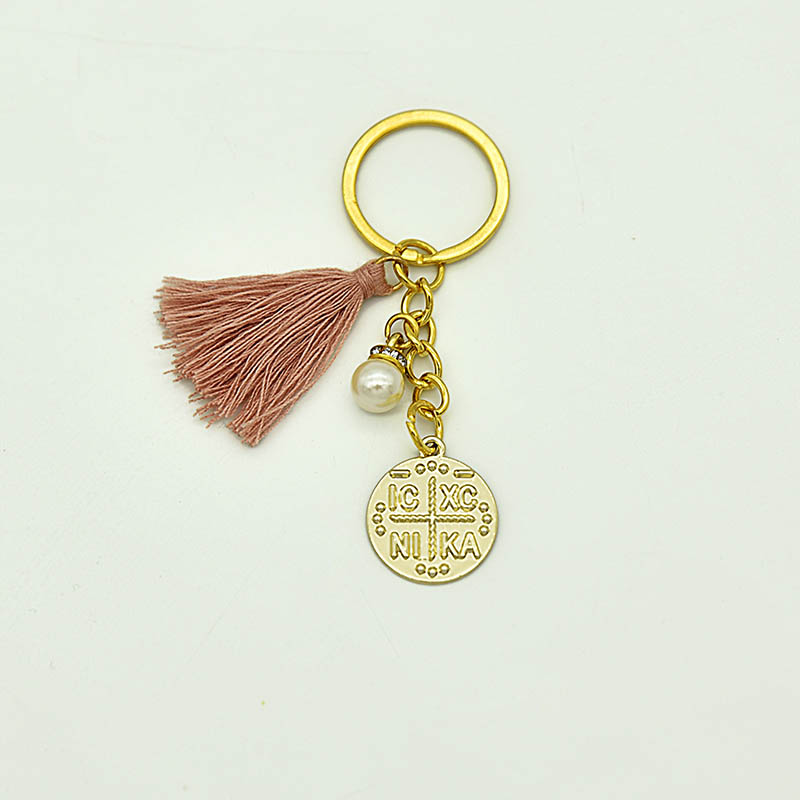 Μαρτυρικό Μπρελόκ με Κωνσταντινάτο, Φούντα και Πέρλα Σάπιο Μήλο (50τμχ) | WIT610/50/80509 Kaliso Μαρτυρικό Μπρελόκ με Κωνσταντινάτο, Φούντα και Πέρλα Σάπιο Μήλο (50τμχ) | WIT610/50/80509 Kaliso