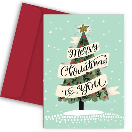 Ευχετήρια Χριστουγεννιάτικη Κάρτα Merry Christmas To You (17,5 x 10 εκ) | VC1702