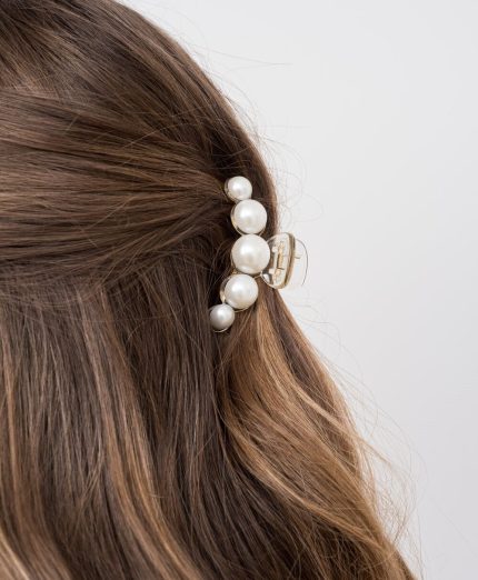Κλάμερ Μαλλιών με Πέρλες Meg (7x2.5cm) | AC19
