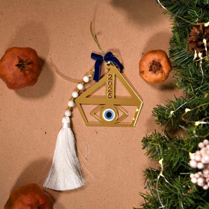 Γούρι Καραβάκι Plexiglass Χρυσό GO22/84009 - Kaliso