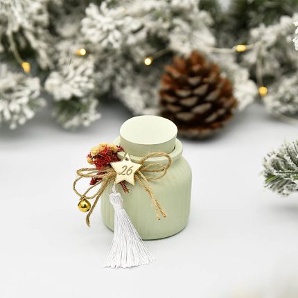 Κερί Χριστουγεννιάτικο Ευκάλυπτος 8cm GO51/93805 - Kaliso