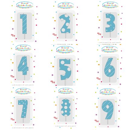 Κεράκια Γενεθλίων Αριθμοί Φούξια (1 τεμ) | 09766