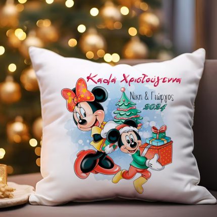 Μαξιλάρι Χριστουγεννιάτικο Minnie & Mickey Mouse (40 x 40 cm) | SUB1008804