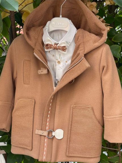 Βαπτιστικό Παλτό για Αγόρι Καφέ A4440-KE, Mi Chiamo