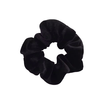 Βελούδινο Μαύρο Scrunchie (12cm) | SC03