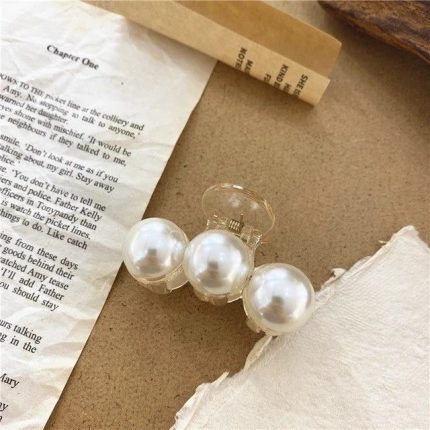 Κλαμεράκι Rita με Πέρλες (5x3cm) | AC08