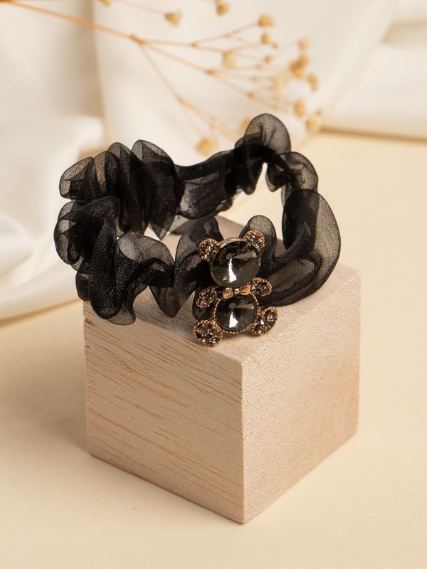 Scrunchie Mr Teddy Μαύρο | AC350 Scrunchie Mr Teddy Μαύρο | AC350