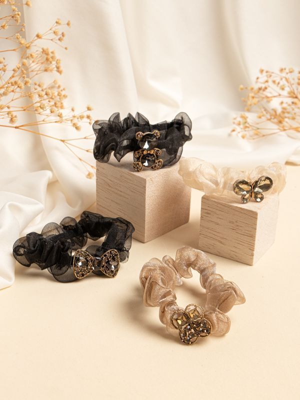 Scrunchie Mr Teddy Μαύρο | AC350 Scrunchie Mr Teddy Μαύρο | AC350