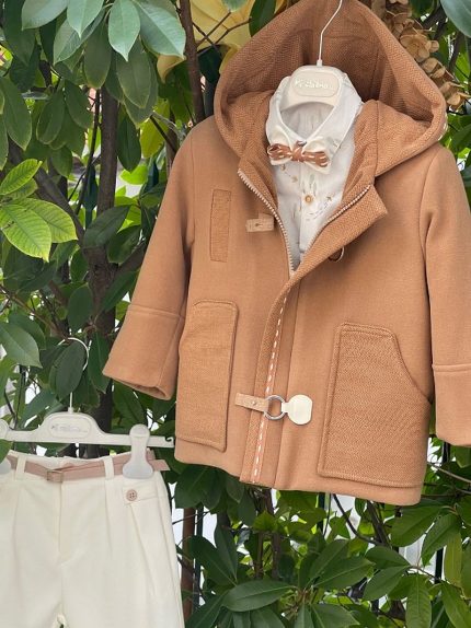 Βαπτιστικό Παλτό για Αγόρι Καφέ A4440-KE, Mi Chiamo