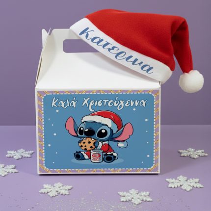 Χριστουγεννιάτικο Κουτί Δώρο  “Stitch” (20 x 15 x 10 cm) | VK1801