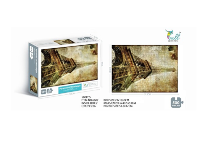 Puzzle Πύργος του Άιφελ 500τμχ (52cm X 37cm) 14+ | 6602 Martin Toys