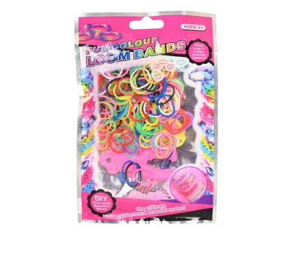 Σακούλα με Λαστιχάκια Glitter Rainbow Loom J190Β (16cm x 10cm) 5+ - Martin Toys