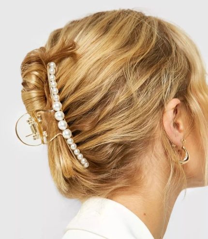 Κλάμερ Μαλλιών με Πέρλες Maleya (10x2.5cm) | AC13