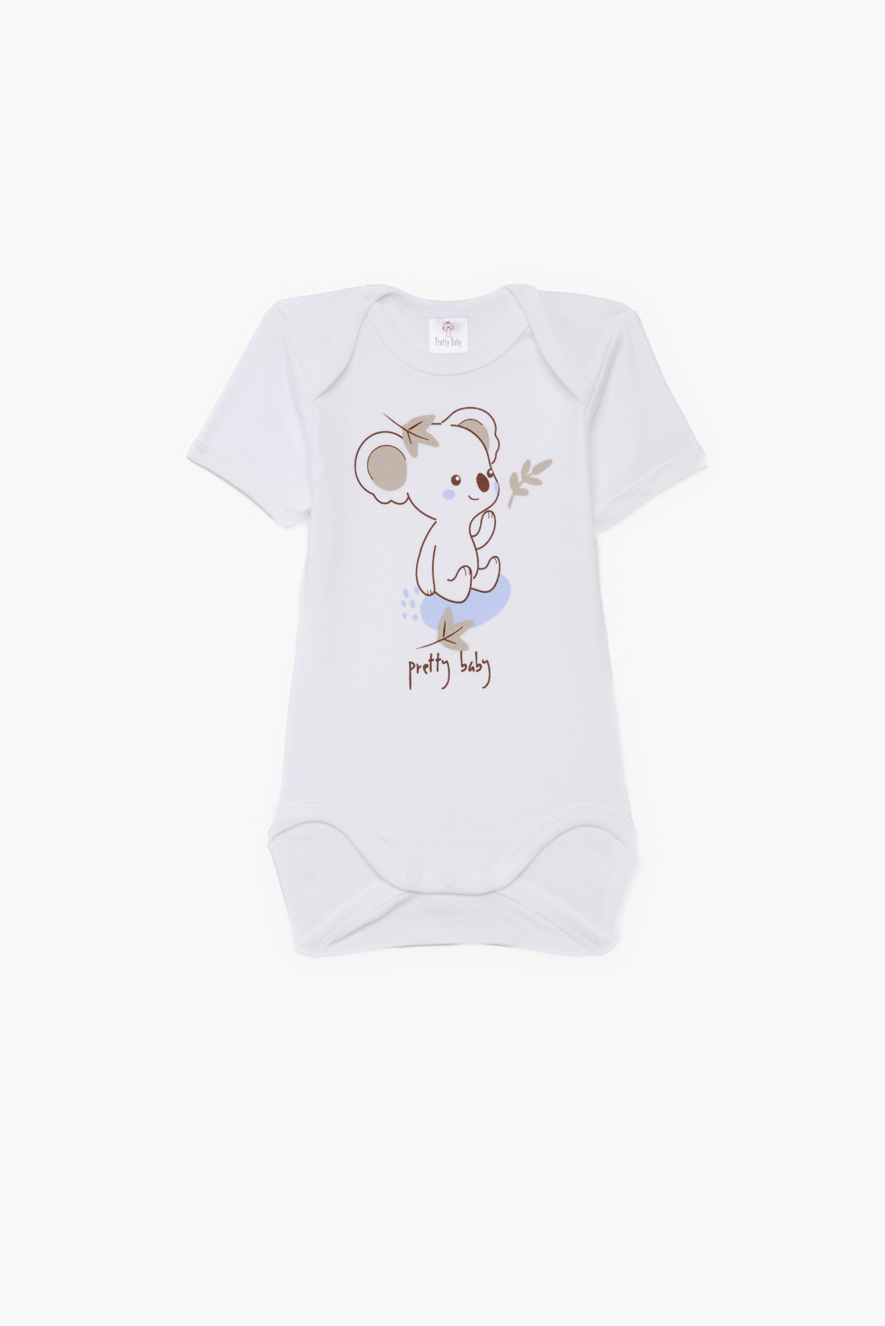 Βρεφικά Εσώρουχα Κορμάκια για Αγόρι 6τμχ Bear Λευκό, Κοντό Μανίκι, Βαμβακερά 100% - Pretty Baby Βρεφικά Εσώρουχα Κορμάκια για Αγόρι 6τμχ Bear Λευκό, Κοντό Μανίκι, Βαμβακερά 100% - Pretty Baby
