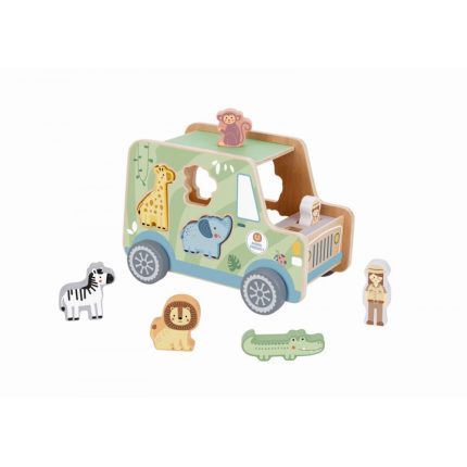 Tooky Toy Ξύλινο Τζιπ με Ζωάκια Animal Jeep TK960 6972633376446 18m+